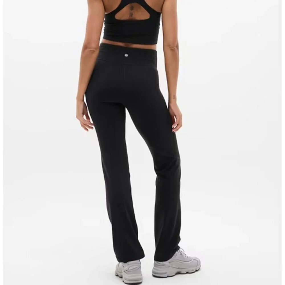 Athleta Elation Ultra High Rise Straight Leg Pant Black Size XL